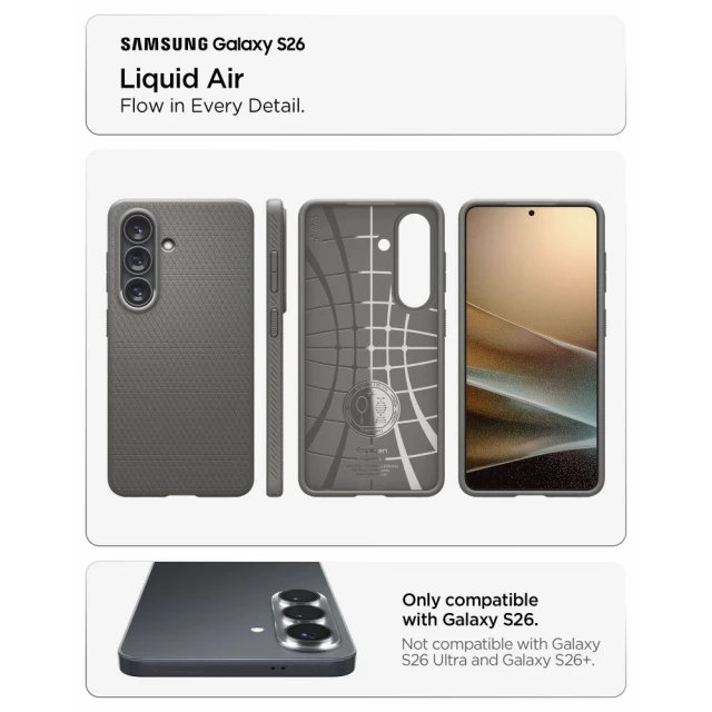 Чохол Spigen Liquid Air для Samsung Galaxy S26 Marble Grey (ACS11217)