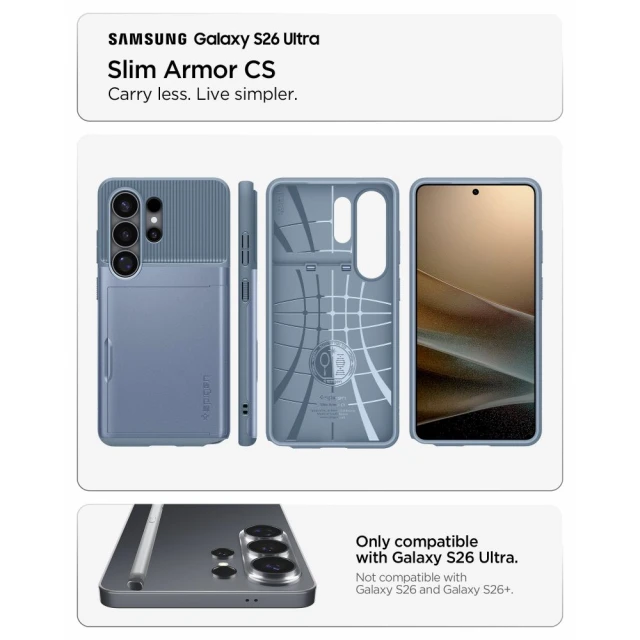 Чохол Spigen Slim Armor CS для Samsung Galaxy S26 Ultra синій (ACS11225)