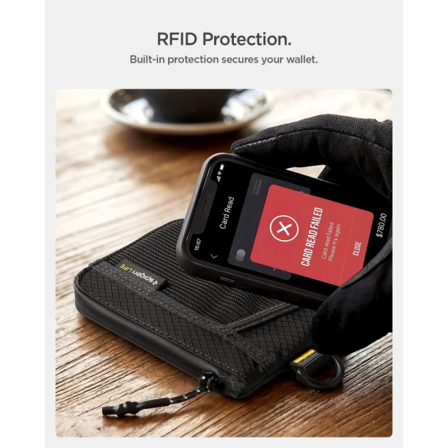 Кардхолдер Spigen LF300 Soft RFID Black (AFA11229)
