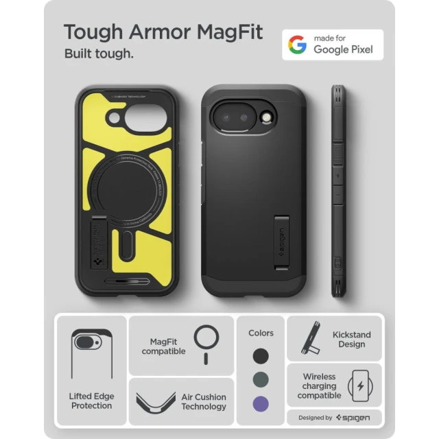 Чохол Spigen Tough Armor Mag для Google Pixel 10a Black with MagSafe (ACS11280)