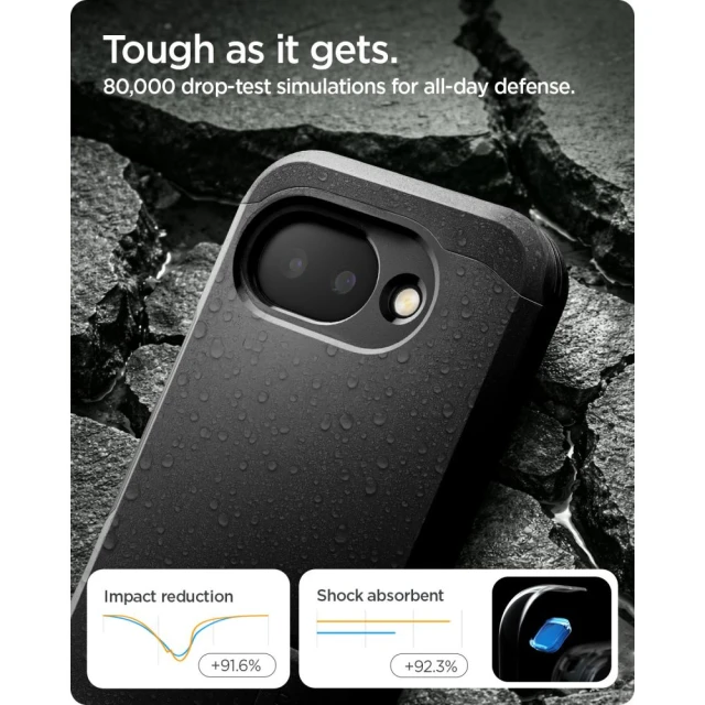 Чохол Spigen Tough Armor Mag для Google Pixel 10a Black with MagSafe (ACS11280)