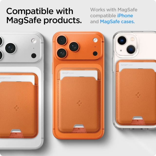 Чохол Spigen Valentinus Universal Magnetic Card Holder Metallic Orange with MagSafe (AFA11339)