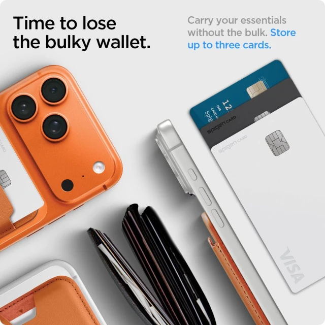 Чохол Spigen Valentinus Universal Magnetic Card Holder Metallic Orange with MagSafe (AFA11339)