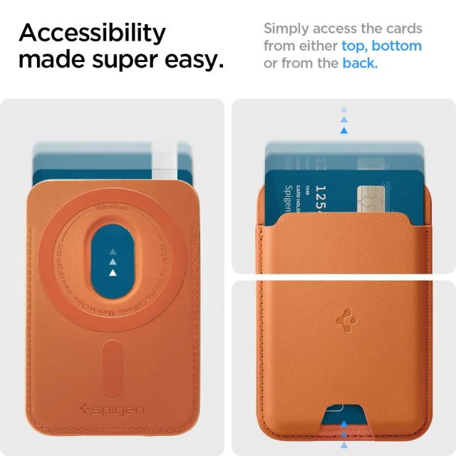 Чохол Spigen Valentinus Universal Magnetic Card Holder Metallic Orange with MagSafe (AFA11339)