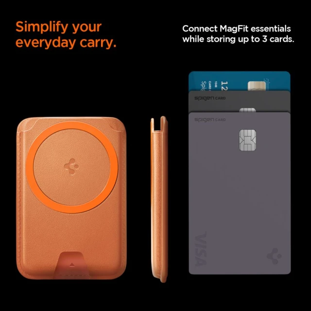 Чохол Spigen Valentinus MagFit Plus Universal Magnetic Card Holder Metallic Orange with MagSafe (AFA11340)