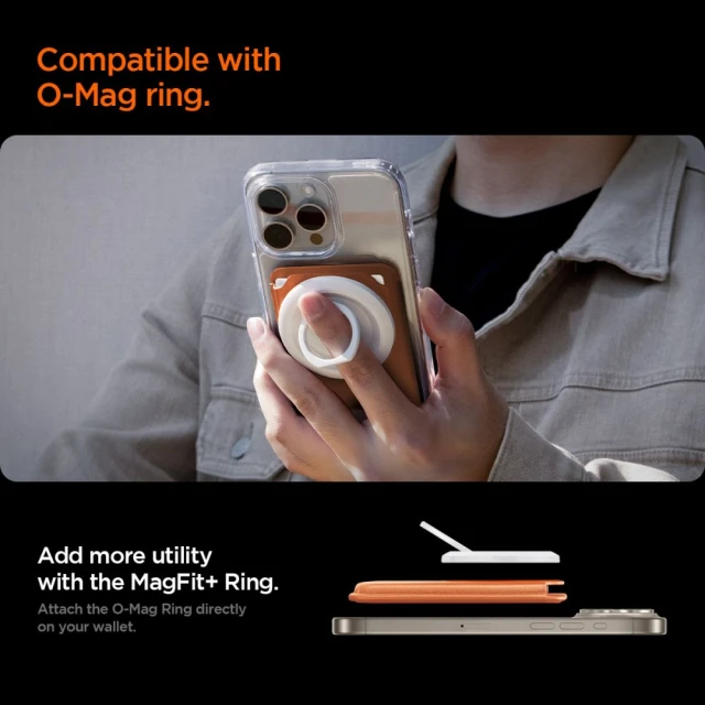 Чохол Spigen Valentinus MagFit Plus Universal Magnetic Card Holder Metallic Orange with MagSafe (AFA11340)