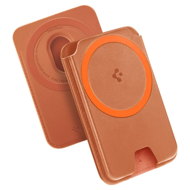 Чохол Spigen Valentinus MagFit Plus Universal Magnetic Card Holder Metallic Orange with MagSafe (AFA11340)