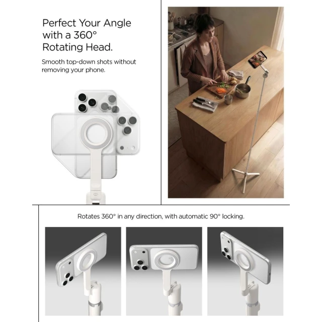 Штатив Spigen S582W Bluetooth Selfie Stick Tripod Beige (AMP11373)