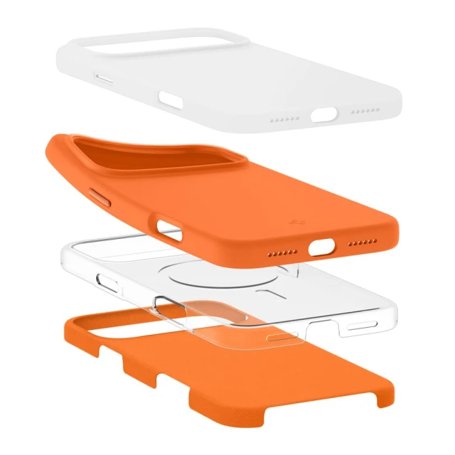 Чохол Spigen Silicone Fit Mag для iPhone 17 Pro Max Cosmic Orange with MagSafe (ACS11378)
