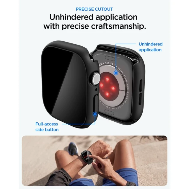 Чохол Spigen Thin Fit 360 для Apple Watch Series 11/10 46 mm Black (ACS11409)