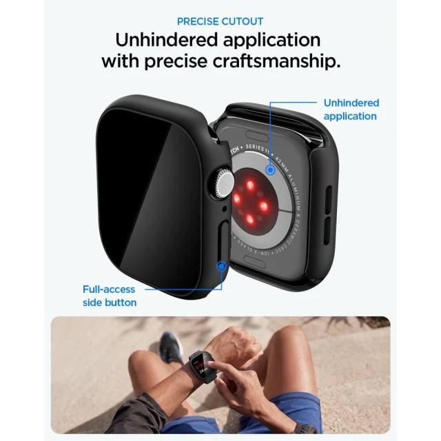 Чохол Spigen Thin Fit 360 для Apple Watch Series 11/10 42 mm Black (ACS11410)