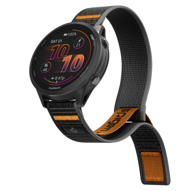 Ремінець Spigen Athlex Air для Garmin Quick Release 22 mm Active Black/Orange (AMP11425)