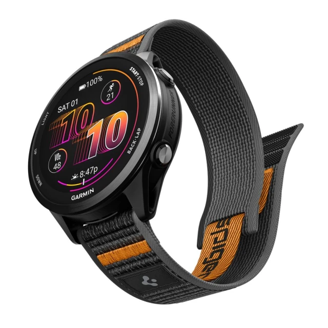 Ремінець Spigen Athlex Air для Garmin Quick Release 22 mm Active Black/Orange (AMP11425)