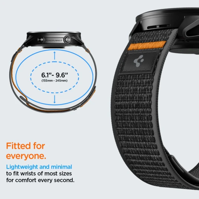 Ремінець Spigen Athlex Air для Garmin Quick Release 22 mm Active Black/Orange (AMP11425)
