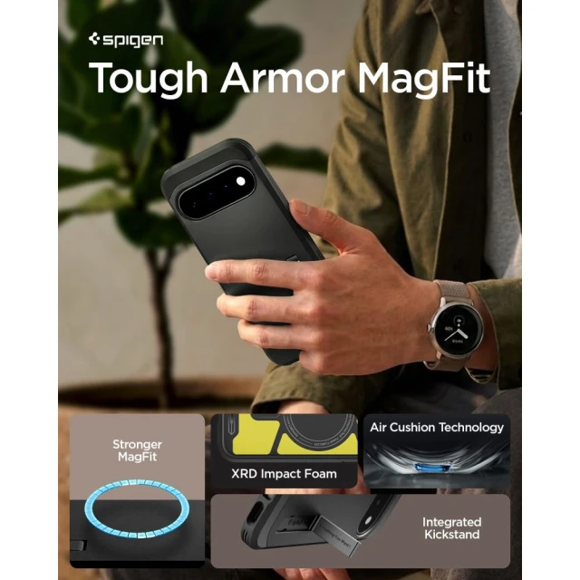 Чохол Spigen Tough Armor Mag для Google Pixel 11 Black (ACS11443)