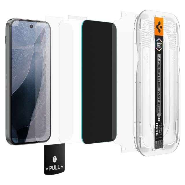 Защитное стекло Spigen Glas.tR EZ Fit Pro AC для Google Pixel 9 Pro Clear (2 pack) (AGL11481)