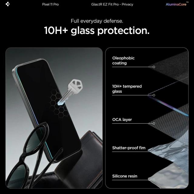 Защитное стекло Spigen Glas.tR EZ Fit Pro AC для Google Pixel 9 Pro Clear (2 pack) (AGL11481)