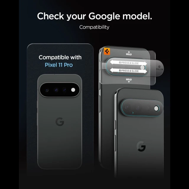 Захисне скло для камери Spigen Optik Pro Glas.tR EZ Fit (2 pack) для Google Pixel 11 Pro Clear (AGL11484)