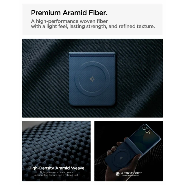 Чохол Spigen AirSkin Aramid для Samsung Galaxy Flip 8 Navy (ACS11514)