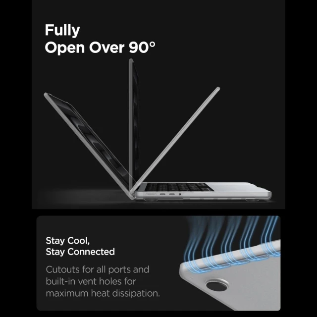 Чохол Spigen AirSkin для MacBook Pro 14 M1-M5 Pro/M5 Pro Max 2021-2026 Clear (ACS11528)