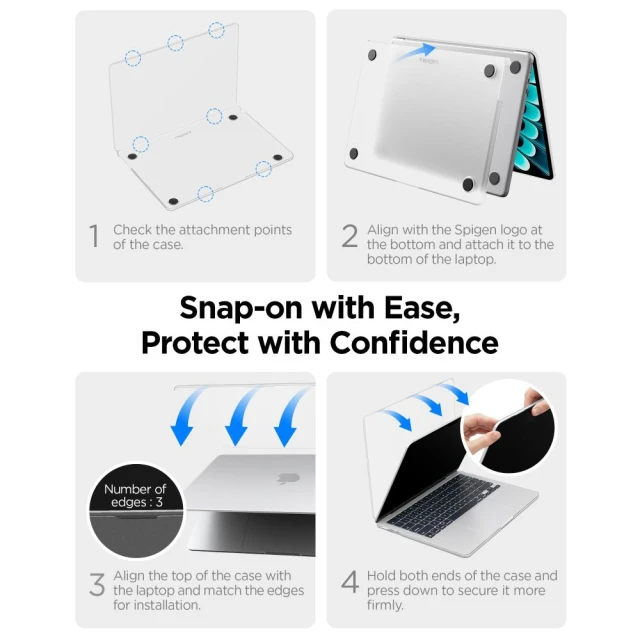 Чехол Spigen AirSkin для MacBook Air 13 M2-M5 2023-2026 Clear (ACS11530)