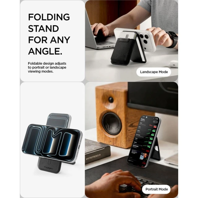 Чохол Spigen Slim Fold Tripod Wallet Black (AFA11591)