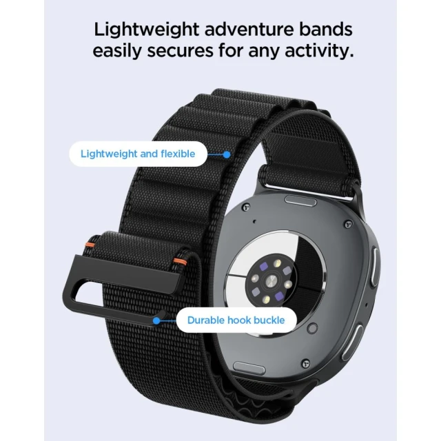 Ремінець Spigen WBF1 Band для Samsung Galaxy Watch 8/9/Classic 40/44/46mm Black (AMP11607)