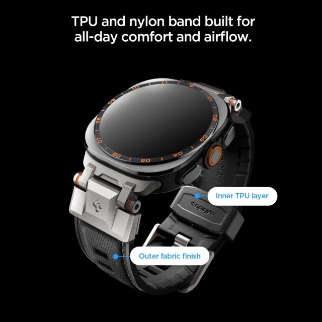 Ремінець Spigen DuraPro Armor Band для Samsung Galaxy Watch Ultra 1/2 47mm Black (AMP11615)