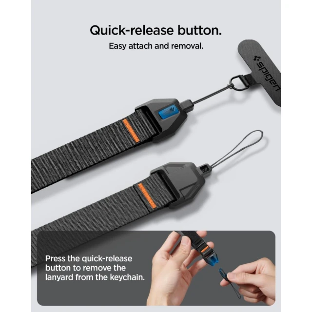 Ремешок Spigen Universal Adjustable Lanyard Strap Wrist Black (AFA11626)