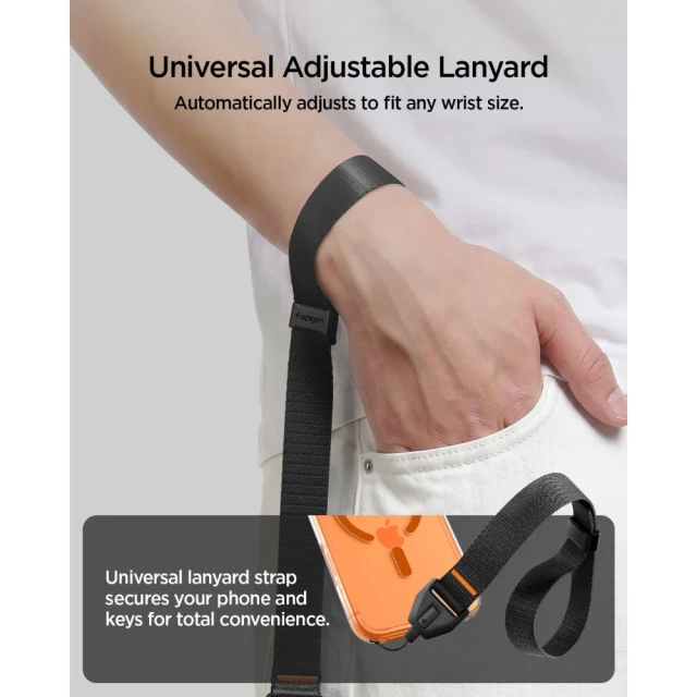 Ремешок Spigen Universal Adjustable Lanyard Strap Wrist Black (AFA11626)