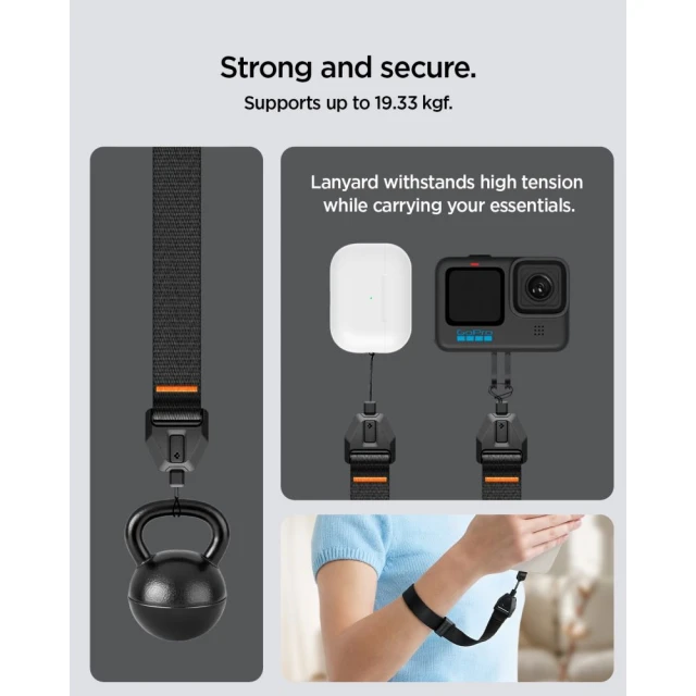 Ремешок Spigen Universal Adjustable Lanyard Strap Wrist Black (AFA11626)