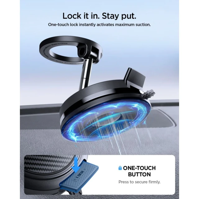 Автодержатель SPIGEN STK100 Vacuumlock Magnetic Dashboard Black (ACP11667)