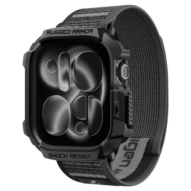 Чохол Spigen Athlex Air + Rugged Armor для Apple Watch 10 | 11 | 12 46mm Active Black / Grey (8800337248067)