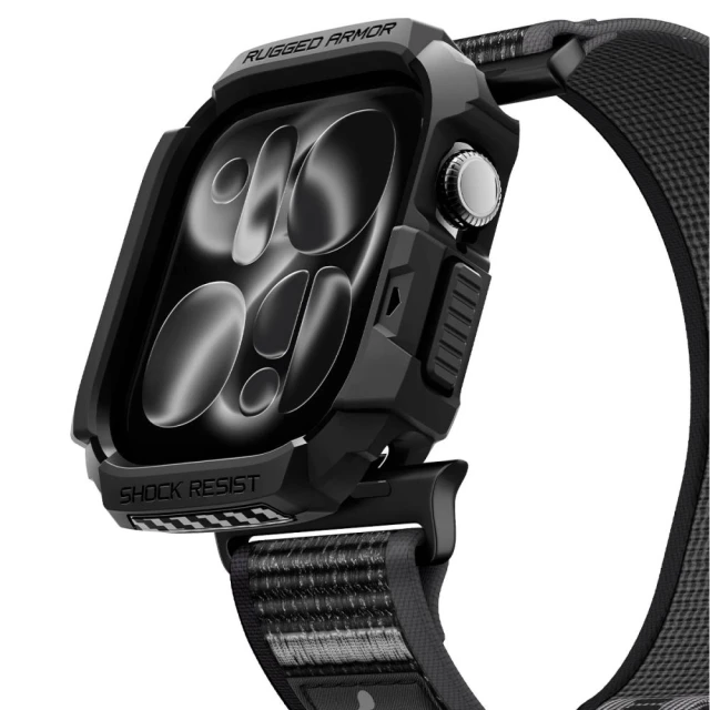 Чохол Spigen Athlex Air + Rugged Armor для Apple Watch 10 | 11 | 12 46mm Active Black / Grey (8800337248067)