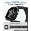 Чохол Spigen Athlex Air + Rugged Armor для Apple Watch 10 | 11 | 12 46mm Active Black / Grey (8800337248067)