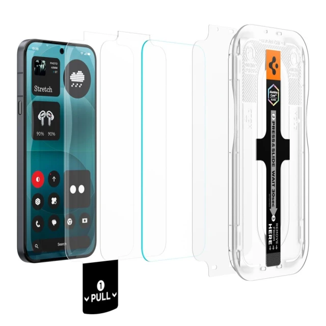 Захисне скло Spigen Glas.TR EZ Fit Pro AC HD для Nothing Phone 4A Pro Clear (2 pack) (AGL11681)