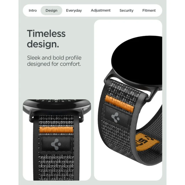 Ремінець Spigen Athlex Air для Google Pixel Watch 5 41 mm | 4 41 mm | 3 41 mm | 2 41 mm | 1 41 mm Black (AMP11751)