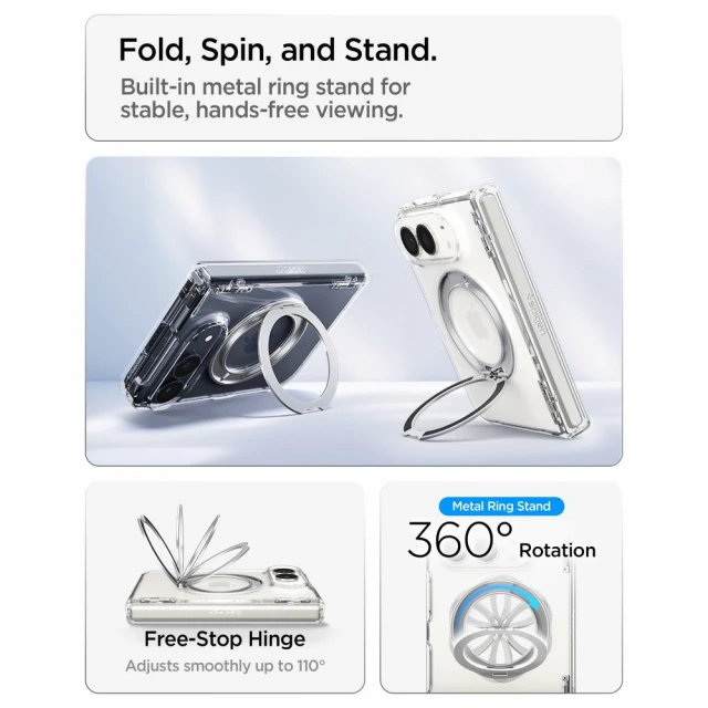 Чохол Spigen Ultra Hybrid Pro S Mag MagSafe для iPhone Duo Crystal Clear/White (8800337249118)