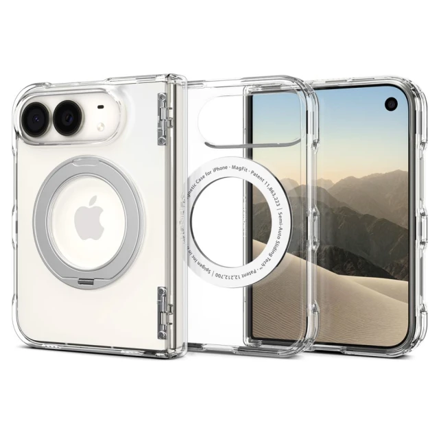 Чохол Spigen Ultra Hybrid Pro S Mag MagSafe для iPhone Duo Crystal Clear/White (8800337249118)