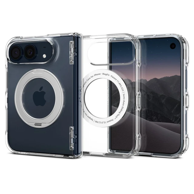 Чохол Spigen Ultra Hybrid Pro S Mag MagSafe для iPhone Duo Crystal Clear/White (8800337249118)