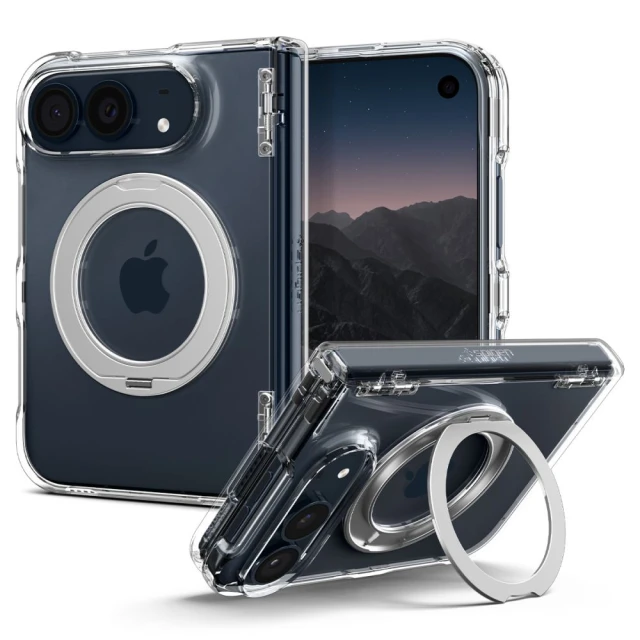 Чохол Spigen Ultra Hybrid Pro S Mag MagSafe для iPhone Duo Crystal Clear/White (8800337249118)