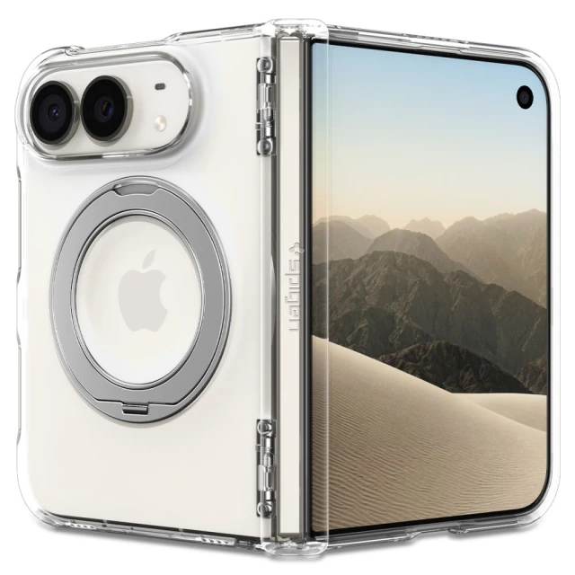 Чохол Spigen Ultra Hybrid Pro S Mag MagSafe для iPhone Duo Crystal Clear/White (8800337249118)