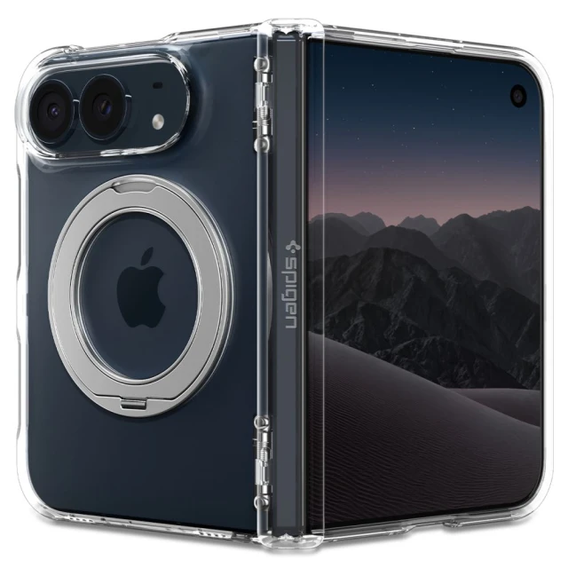 Чохол Spigen Ultra Hybrid Pro S Mag MagSafe для iPhone Duo Crystal Clear/White (8800337249118)