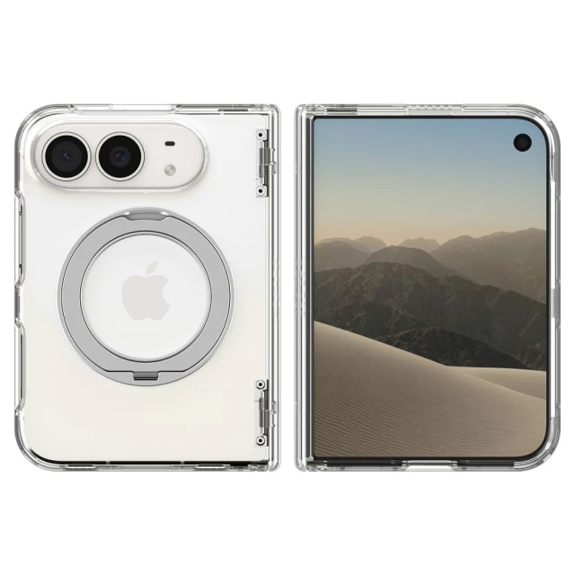 Чохол Spigen Ultra Hybrid Pro S Mag MagSafe для iPhone Duo Crystal Clear/White (8800337249118)