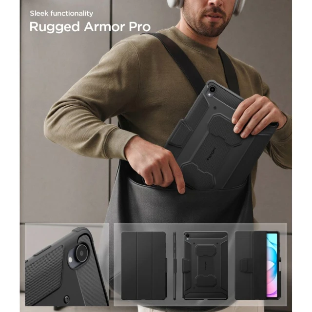 Чехол Spigen Rugged Armor для Samsung Galaxy Tab S12 Plus Matte Black (ACS11822)