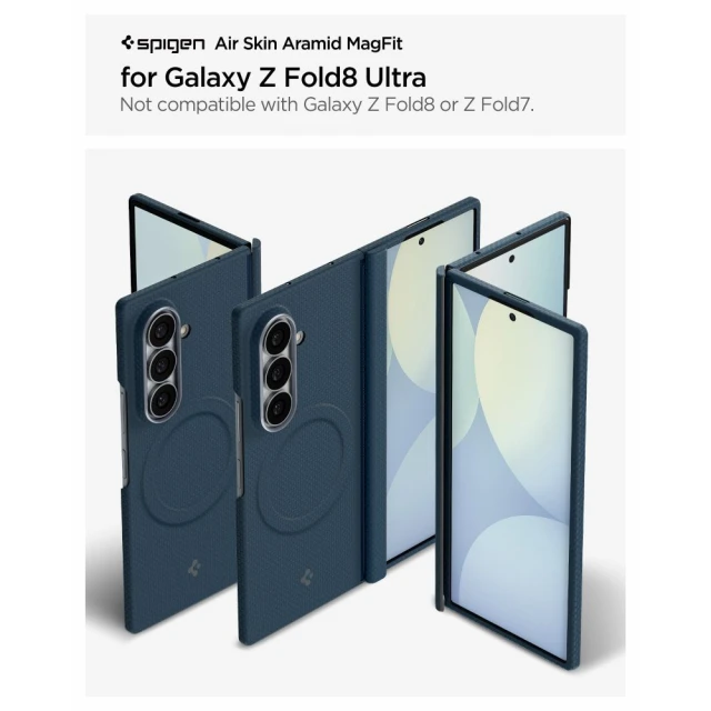 Чохол Spigen AirSkin Aramid для Samsung Galaxy Fold 8 Ultra Navy (ACS11852)