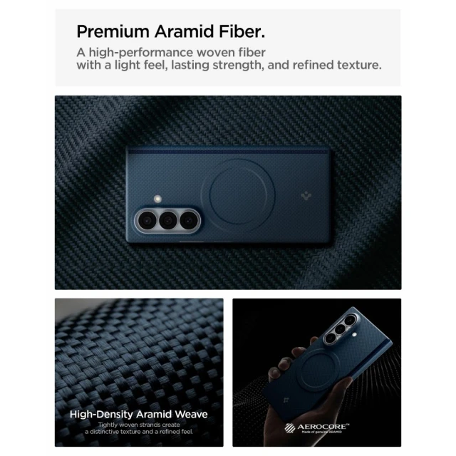 Чохол Spigen AirSkin Aramid для Samsung Galaxy Fold 8 Ultra Navy (ACS11852)
