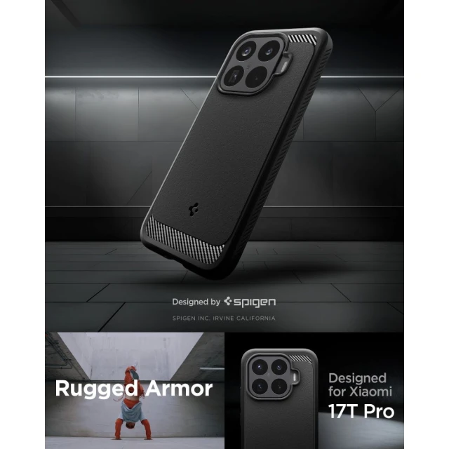Чехол Spigen Rugged Armor для Xiaomi 17T Pro Black (ACS11869)