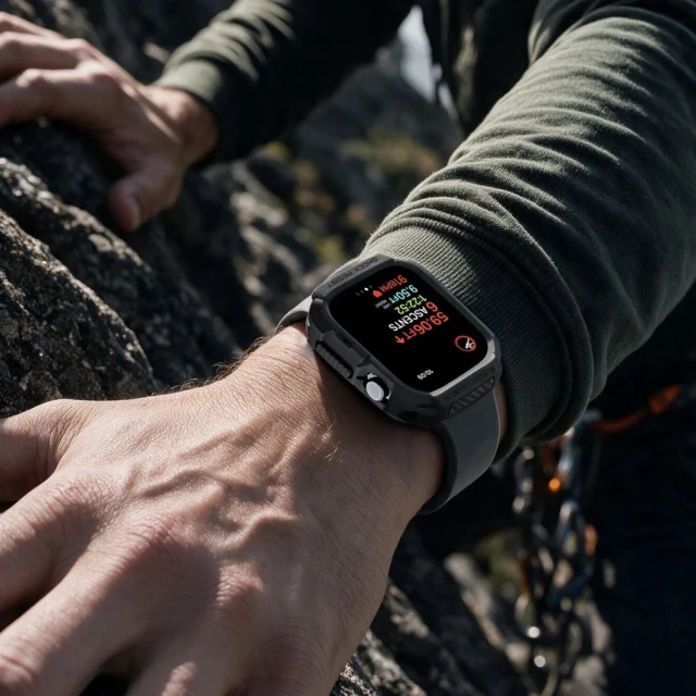 Чохол Spigen Rugged Armor для Apple Watch Series 12 46 mm Matte Black (ACS11886)