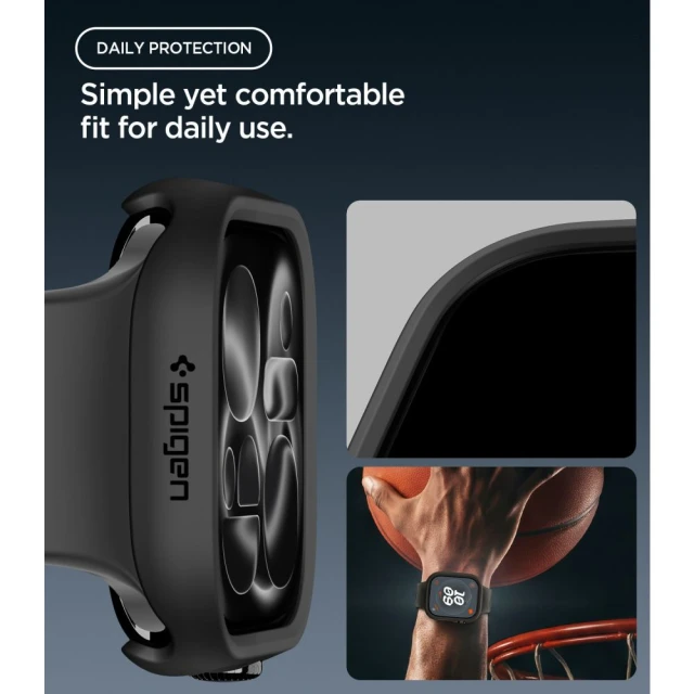 Чохол Spigen Thin Fit для Apple Watch 46 mm Black (ACS11890)